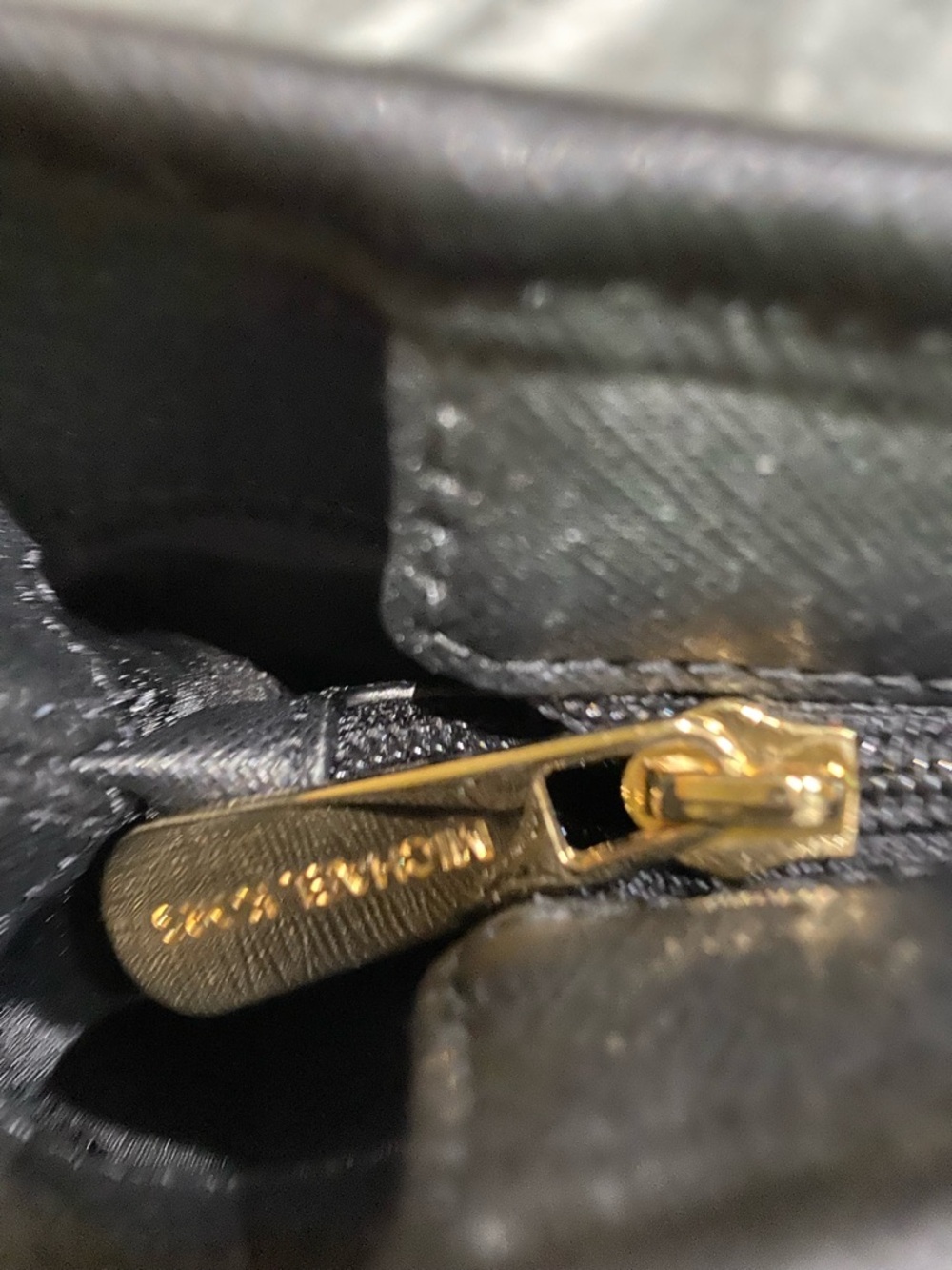 Michael Kors Black Tote with Gold Chain Handles - Picture 6 of 12